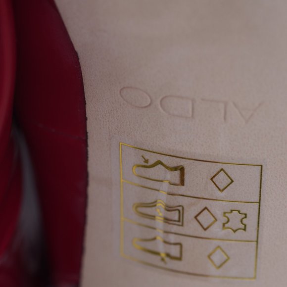 ALDO Patent Leather Peep Toe Sandals, Size 7 - Picture 4 of 6